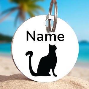 Personalized Laser Engraved Pet ID Tag for Dog or Cat Custom Engraved Stainless Steel FREE Engraved Front and Back