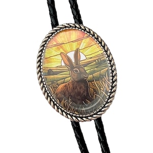 Rabbit Bolo Tie - Personalized Cord Color ,length , and tips