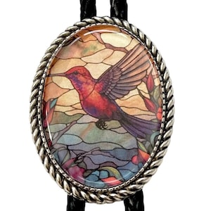 HUMMINGBird Bolo Tie - Personalized Cord Color ,length , and tips /B07