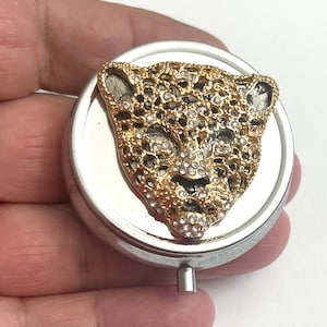 Amazing Tiger Leopard Compartment Pill Box Pill Case Container  / T21