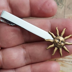 Amazing DESIGN CELESTIAL SUN Tie Clip Tie Bar /P63
