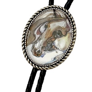 HORSE Bolo Tie - Personalized Cord Color ,length , and tips /H1