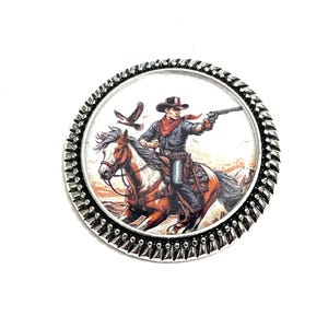 Western Cowboy brooch / Tack Pin