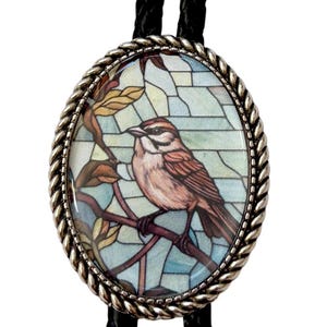 Bird  Bolo Tie - Personalized Cord Color ,length , and tips /B08