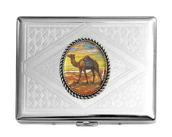Rostfritt CAMEL cigarettfodral Visitkortshållare /A01