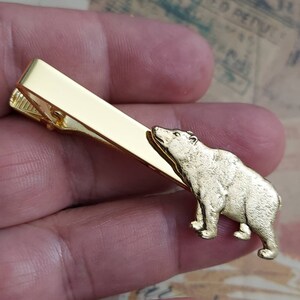 Great DESIGN BAIR Gold finish Tie Clip Tie Bar /P36