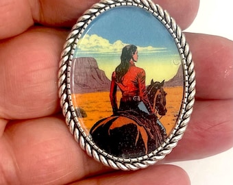 Westernbroche Cowgirl / Hechtspeld /CG01