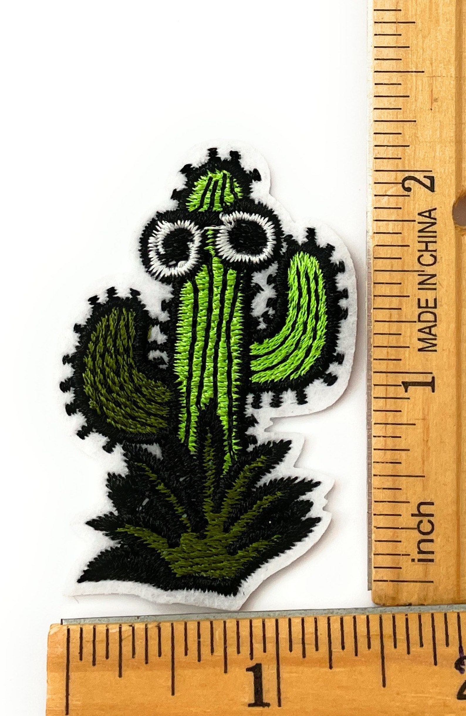 Set of 2 Cactus Patch Iron On Patch Embroidered Patch Jacket Etsy