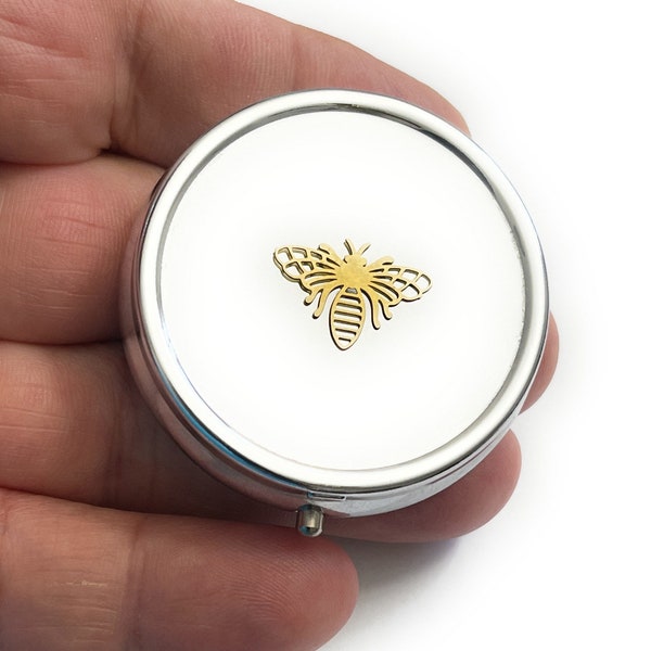 Bee Compartment Pill Box Pill Case Container  / P63