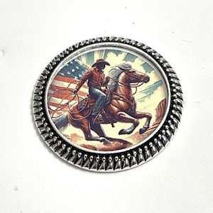 Western Cowboy brooch / Tack Pin
