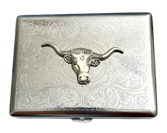 bull brand cigarette case Amazing Stainless Steel BULL Cigarette Box Case Top Quality /T15