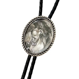 HORSE Bolo Tie - Personalized Cord Color ,length , and tips /H1