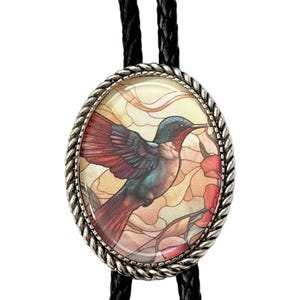 HUMMINGBird Bolo Tie - Personalized Cord Color ,length , and tips /B07