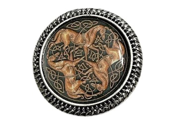 Broche de caballo celta / alfiler de tachuela