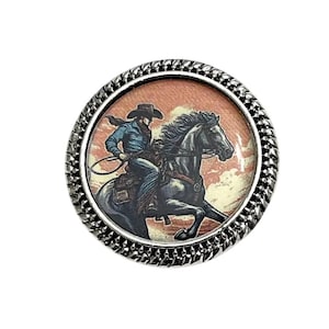 Western Cowboy brooch / Tack Pin