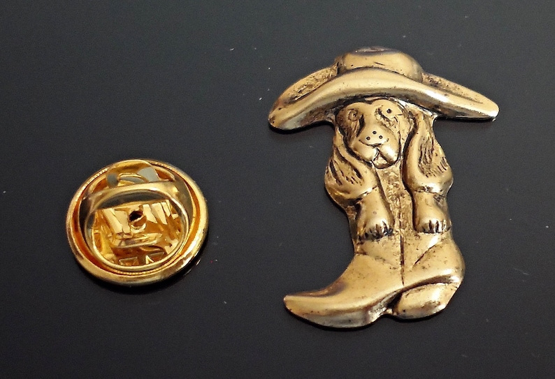 Amazing Details DOG COWBOY SHOE Lapel Pin Tack Pin amz1
