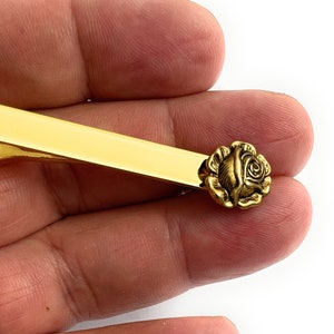 Amazing DESIGN Rose Tie Clip Tie Bar / P47