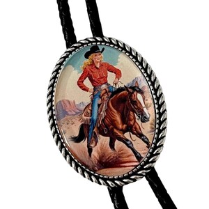 Western Cowgirl Bolo Tie - Personalized Cord Color ,length , and tips /C12