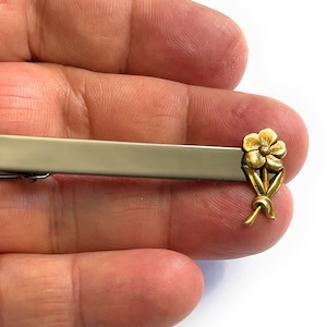 Flower Tie  Clip Tie Bar / P51