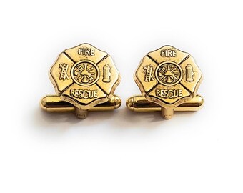 Silver Rhodium Plated Fire Engine Fighter Brigade Cufflinks Present Gift Box Silver Rhodium Plated Fire Engine Fighter Brigade Cufflinks Present Gift Box