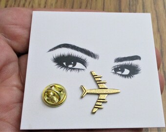 Pin de solapa con diseño de avión, con detalles increíbles, pin de tachuelas/P01