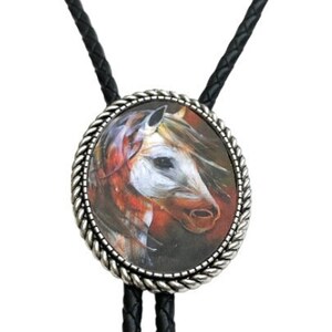 HORSE Bolo Tie - Personalized Cord Color ,length , and tips /H1