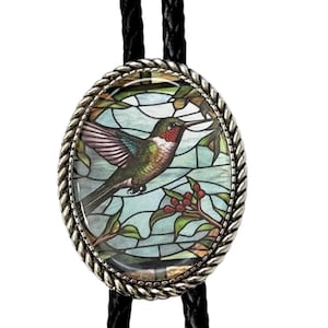 HUMMINGBird Bolo Tie - Personalized Cord Color ,length , and tips /B07
