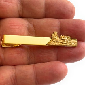 Detailed Train brass Tie Clip Pins, Tie bar /P02