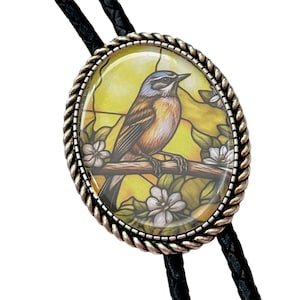 Bird  Bolo Tie - Personalized Cord Color ,length , and tips /B01