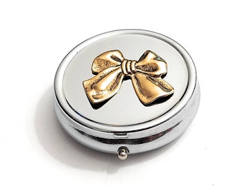 Bow Compartiment Pill Box Pill Case Container / P21