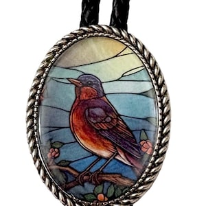 BIRD Bolo Tie - Personalized Cord Color ,length , and tips /B09