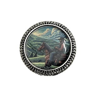 Western Cowboy brooch / Tack Pin