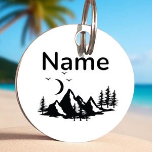 Personalized Laser Engraved Pet ID Tag for Dog or Cat Custom Engraved Stainless Steel FREE Engraved Front and Back