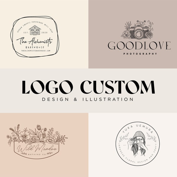 Ich erstelle ein individuelles Logo mit Handzeichnung, ein botanisches Logo, ein florales Logo, ein feminines Logo, ein Beauty-Logo, ein minimalistisches Logo, ein Fotografie-Logo und ein Boho-Logo