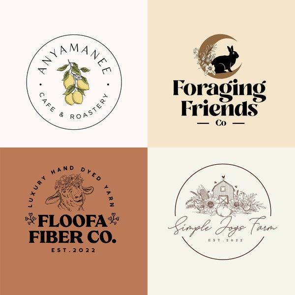 Custom Logo Design, Logo Designer, Handdrawn Logo, Vintage Logo, Stamp Logo, Modern Logo, Professional Logo, Farm Logo, Botanical Logo