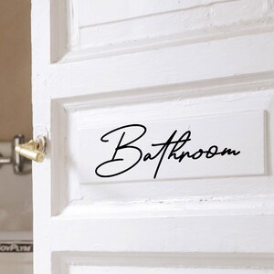 Door Label For Bathroom / Bathroom Door Decal Sticker / Restroom Sticker / Bathroom Door Sign / Bathroom Door Label / Home Decor