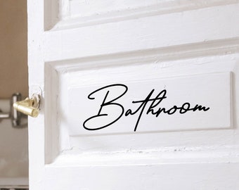 Bathroom Door Decal Sticker - Oracal 651 Vinyl