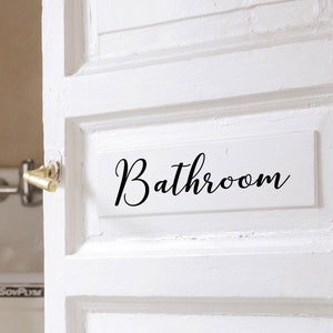 Bathroom Wall Decal / Door Decal / Bathroom Wall Sticker / Bathroom Door Sign / Bathroom Door Label / Home Decor