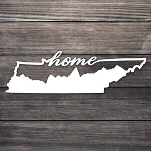 Tennessee Home Decal: TN Mountain State Outline, Laptop Car Sticker