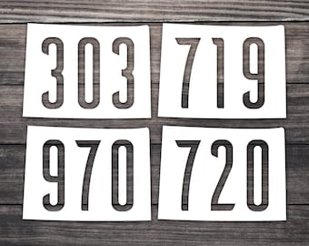Colorado Area Code Decal, CO Home State Sticker