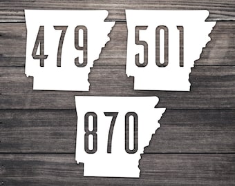Arkansas State Decal / Arkansas Sticker / Home State Decal / AR Laptop Tumbler Sticker / AR Area Code Decal / I Love Arkansas
