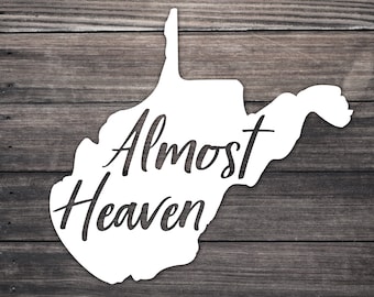West Virginia Decal: "Almost Heaven" WV State Pride Sticker