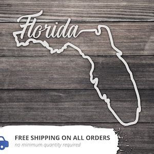 Florida Decal / Florida Sticker / Florida Native Car Decal / Floridian / State Of Florida / Vinyl Home State Bumper Sticker