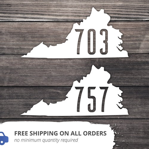 Virginia State Decal / Virginia State Sticker / Virginia Area Etsy