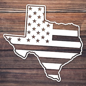 Texas State Decal / Texas American Flag Car Cup Decal / Texas Americana Home Roots Decal / Texas A&M Aggies / Texas State Custom Decal