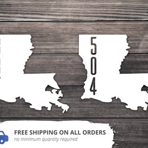 Louisiana Area Code Decal: New Orleans 504, State Pride Sticker