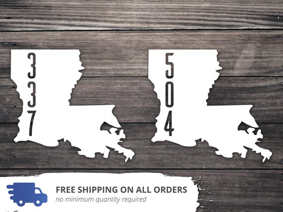 Louisiana Area Code Decal: New Orleans 504, State Pride Sticker