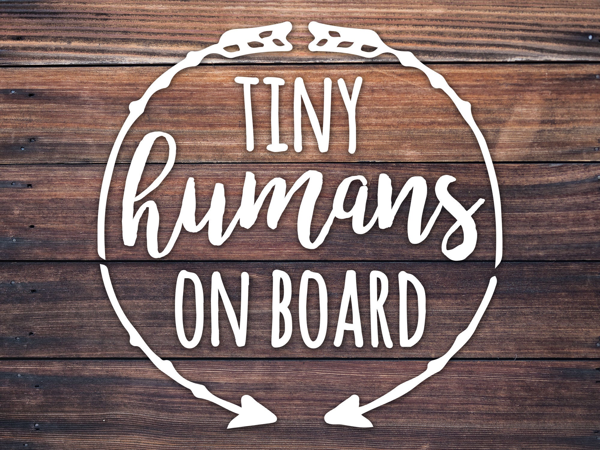 Tiny Humans On Board Car Window Decal / Babies Twins On Board Decal /…