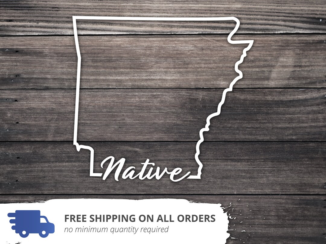Arkansas Native Sticker Native Arkansas State Decal: Glossy Vinyl Home State Sticker - Etsy