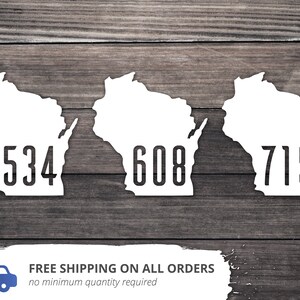 Wisconsin State Decal / Wisconsin State Sticker / Wisconsin Area Code ...
